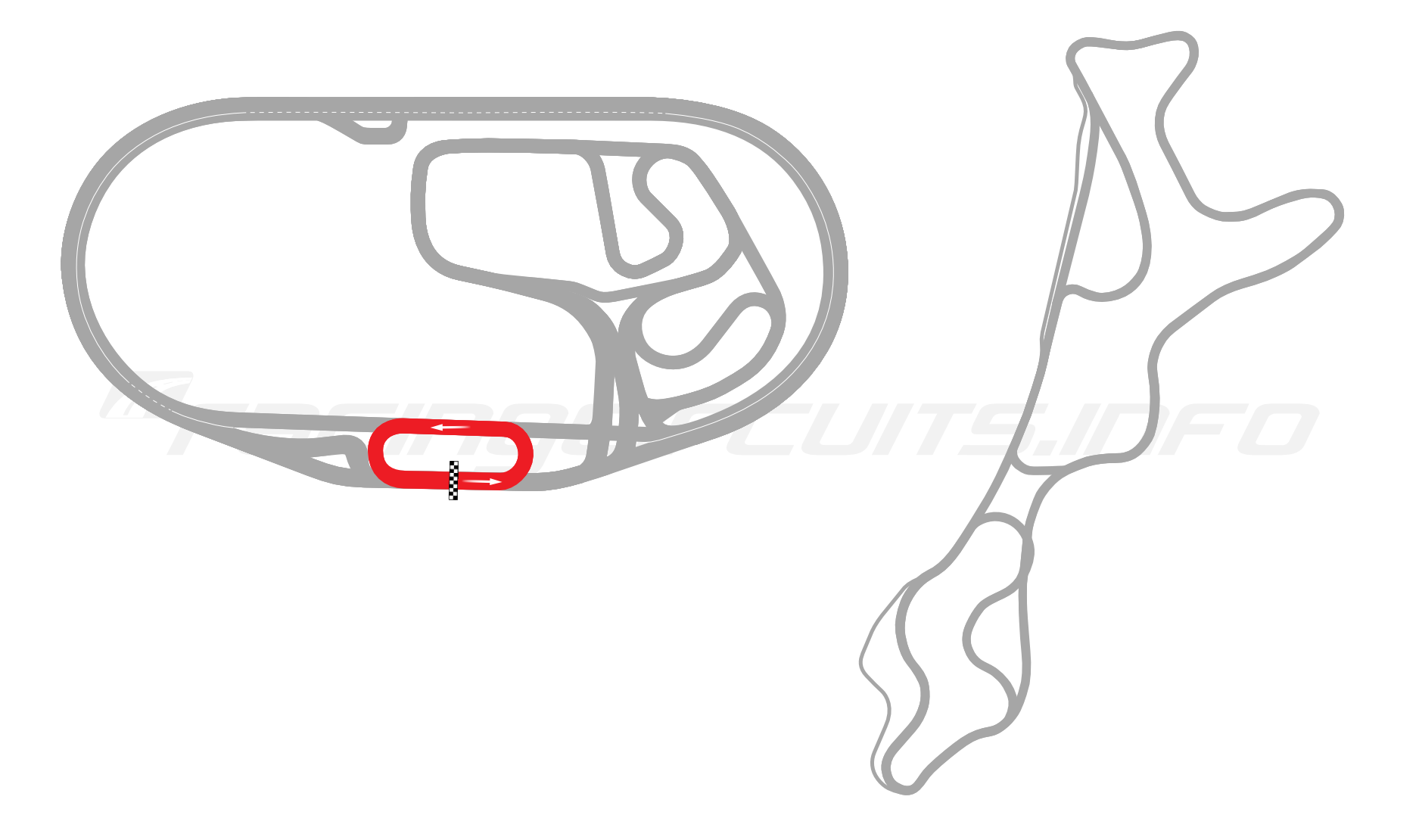 Map of Charlotte Motor Speedway, Quarter-Mile Oval 2025 to date